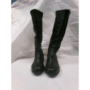 Pre-Owned Parade Shoes Gotham Black 7.5M Knee High Zip Up Rubber Soles
